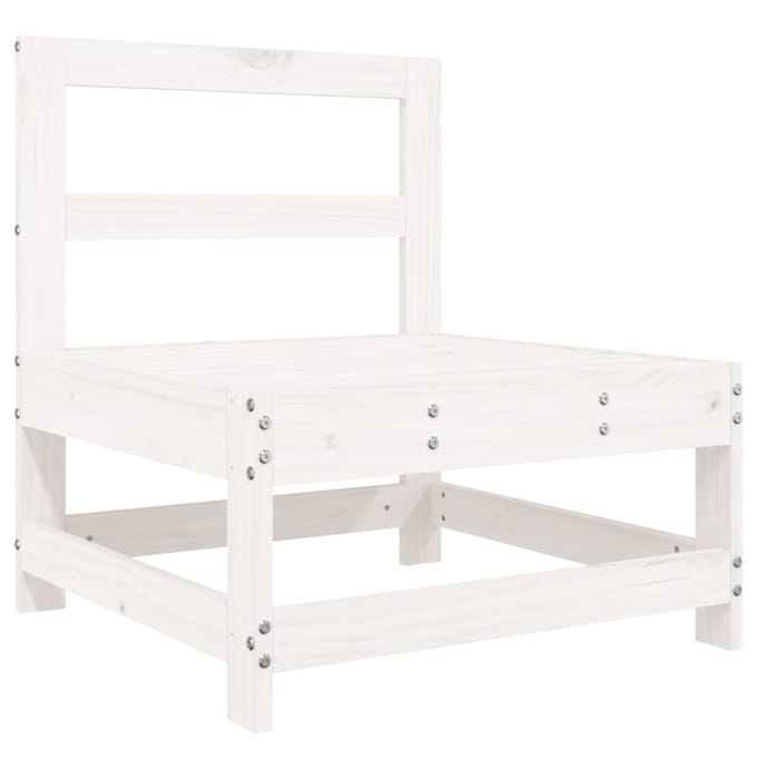 vidaXL - 5-delige - Loungeset - massief - grenenhout - wit