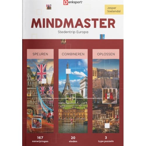 Denksport - Mindmaster - Stedentrip Europa - Denksport Puzzelboek