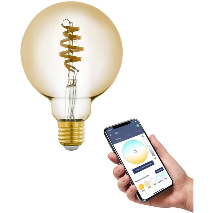 EGLO connect.z  Smart LED Lamp - E27 - Ø 9,5 cm - Instelbaar wit licht - Dimbaar - Zigbee