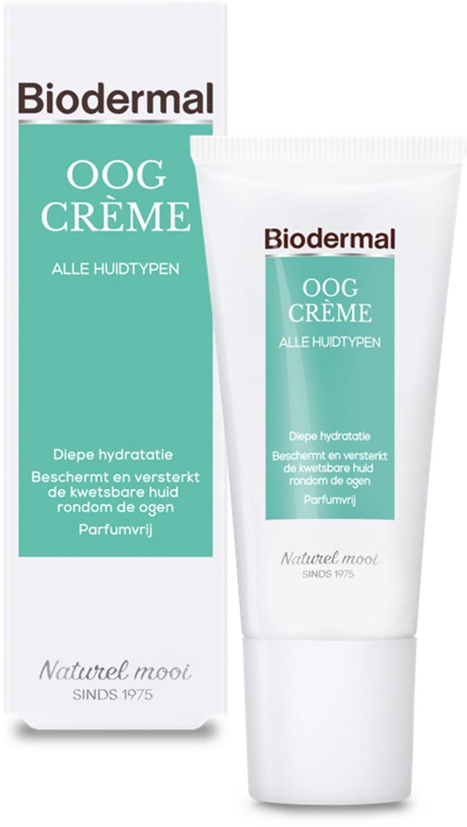 Biodermal Oogcrème, 15 ml - Gezichtsverzorging oogcrème met diepe Hydratatie, Beschermt en Versterkt de kwetsbare huid rondom de ogen, Parfumvrij, voor alle huidtypen
