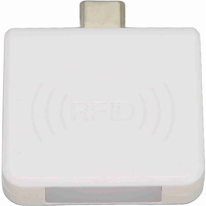 RFID ID Mobiele Telefoon Kaartlezer Type C Interface 125Khz Draagbare Smartcardlezer Wit wit