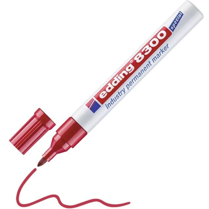 Edding 8300 industriële permanent marker Rood (1,5 - 3 mm rond)