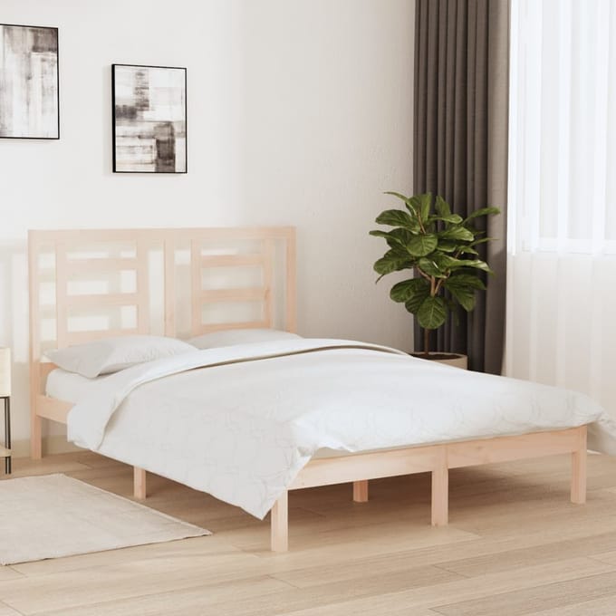 vidaXL - Bedframe - zonder - matras - massief - grenenhout - 140x200 - cm