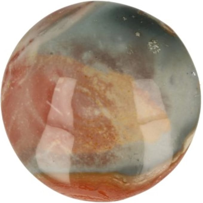 Jaspis Polychroom rond handsteen / oplegsteen