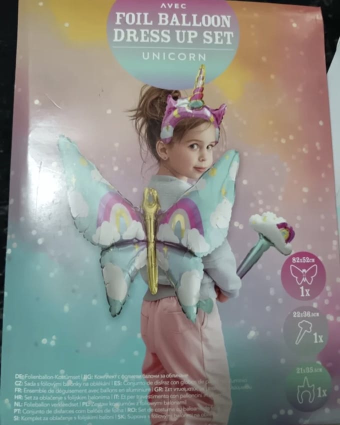 Foil balloon dress up set