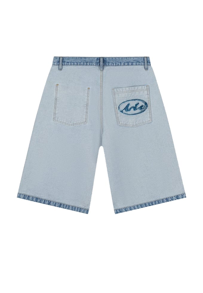 Jeans Man Denim Inside/out Shorts Denim Bleach