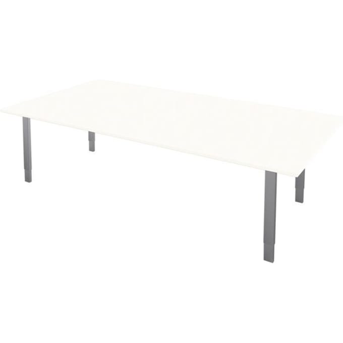 Vergadertafel Alpha wit 200x100cm verstelbaar