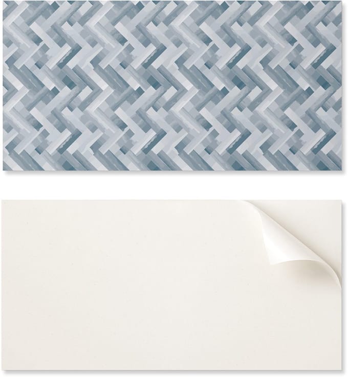 Zelfklevend vinylbehang met print, 100x50 cm, zigzagstreepjespatroon