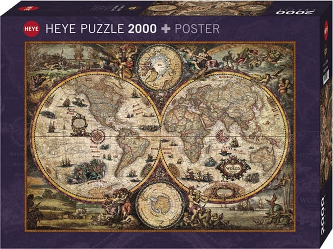 Heye puzzel legpuzzel Vintage World 2000 stuk(s) landkaarten.