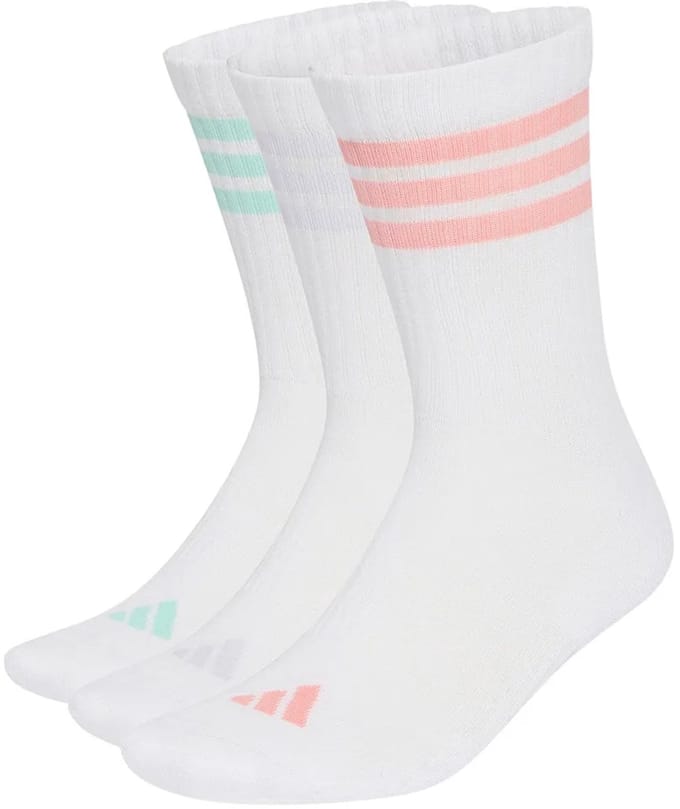 Adidas 3 Stripes Cushioned Sportswear Crewsokken 3 Paren Wit EU 46-48