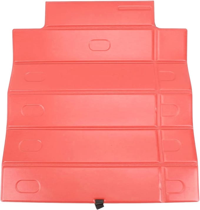 Hondenhelling Auto - Klimmat Huisdier - Veilig Instappen - Opvouwbaar Ontwerp - 55 x 12 x 7 cm - Rood