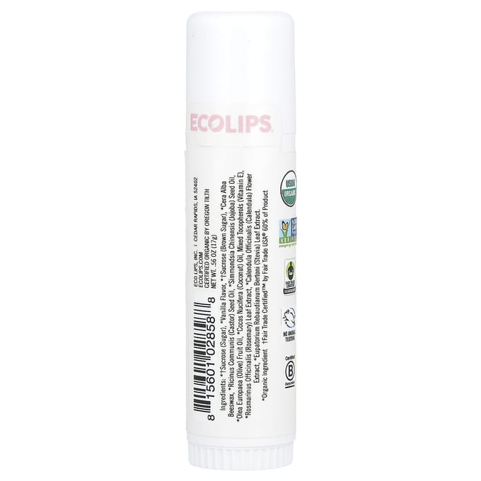 Eco Lips, Lip Scrub, Brown Sugar, 0.56 oz (17 g) white
