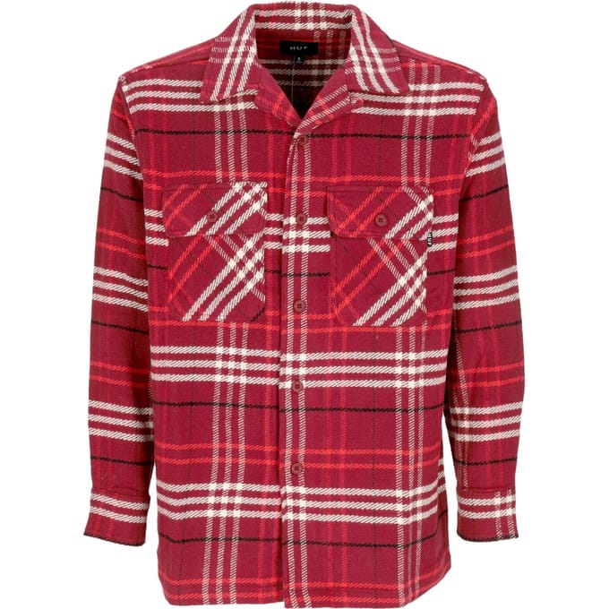 Westridge geweven overhemd Berry herenshirt met lange mouwen