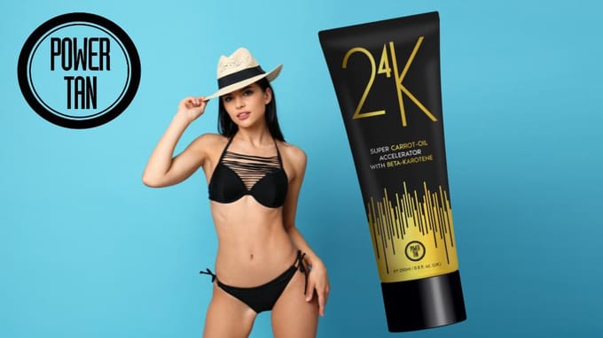 POWER TAN - 24K Super Carrot-Oil Sunbed - zonnebankcreme - Accelerator - 250ml
