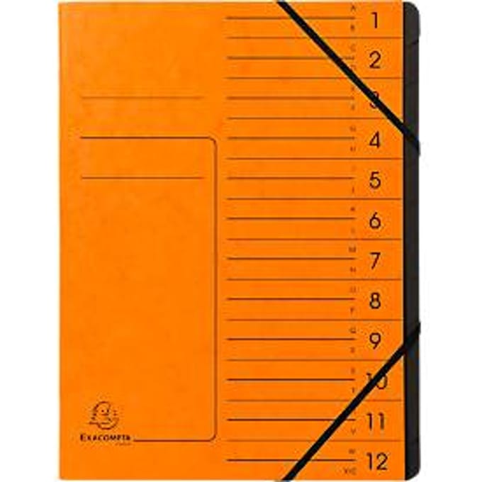 Exacompta 541204E, Project folder, A4, Karton, Oranje, 355 g/m², Elastische band
