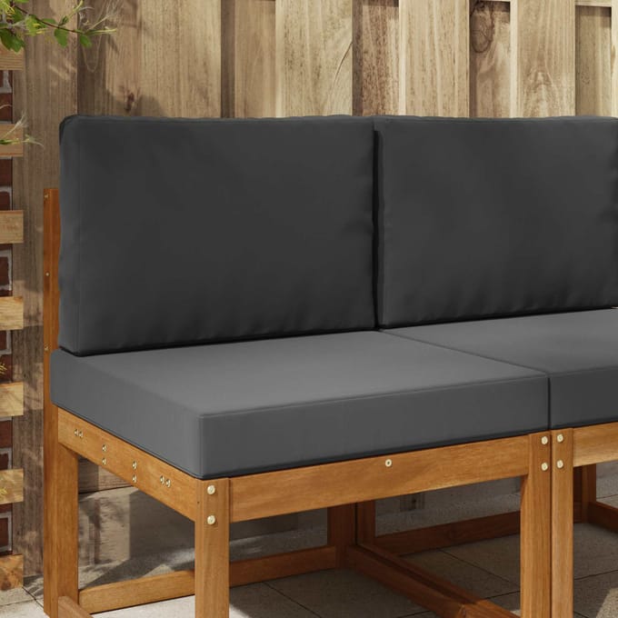 vidaXL - Buitenbankkussen - Polyester - Antraciet - 60 - x - 60 - cm