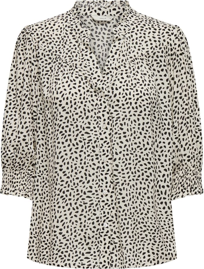Only Blouse Onlraya 3/4 Shirt Wvn Noos 15332997 Cloud Dancer/black Graphic Dames Maat - M