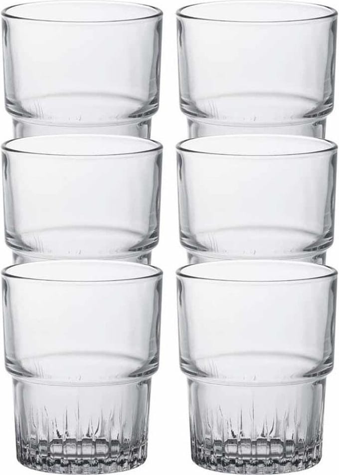Duralex koffie/espresso glazen Empilable - 6x stuks - transparant - 160 ml - Drinkglazen