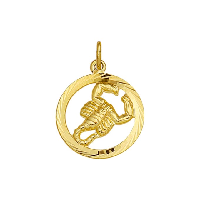 Hanger Sterrenbeeld Gediamanteerd 14K Geelgoud