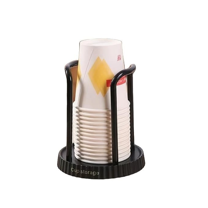 Porte-gobelet jetable en plastique durable pour une récupération pratique des gobelets noir