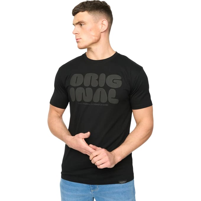 Crosshatch Heren Transflate T-Shirt (Zwart)