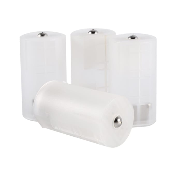 4 stuks AA naar Maat D Batterijadapters Houder Schakelaar Converter Cases Doos Wit gray