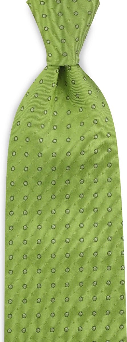 We Love Ties - Stropdassen - Stropdas La Passegiata #32 - limegroen / wit