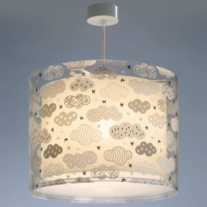 Dalber hanglamp CLOUDS voor de kinderkamer, grijs