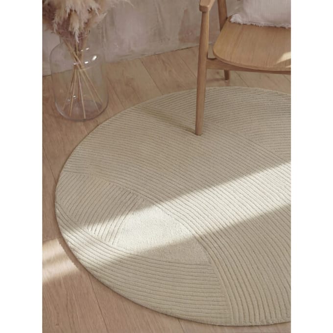 Ted Baker Kensington rond wollen vloerkleed Victoria Crème - Rond 200 Ø - (L)