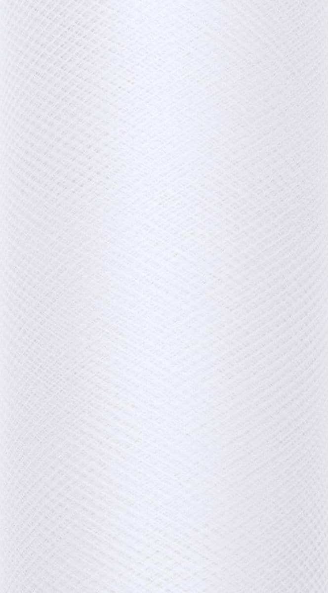 PartyDeco - Tule op rol Wit (0,15 x 9 mtr)