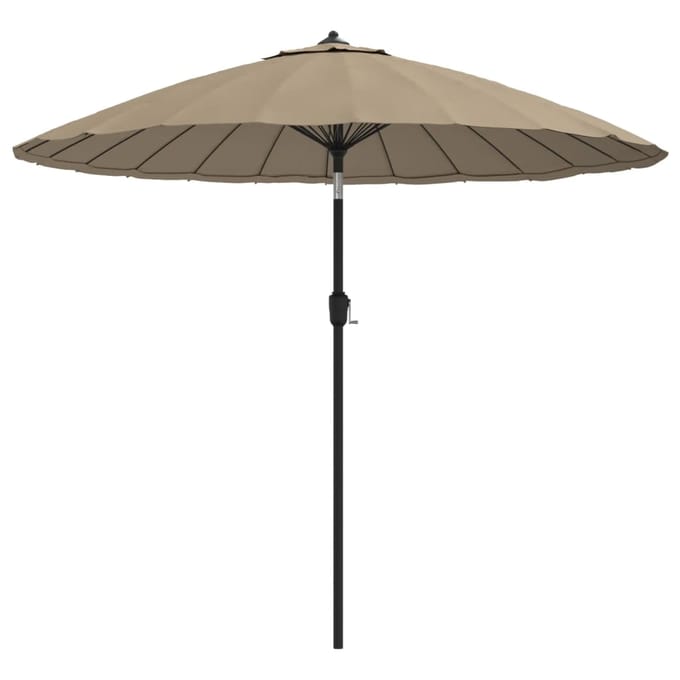 vidaXL - Parasol - met - aluminium - paal - 250 - cm - taupe