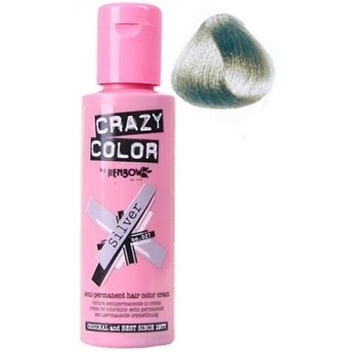 Crazy Color Semi-Permanent Hair Color Cream 27 Silver 100ml