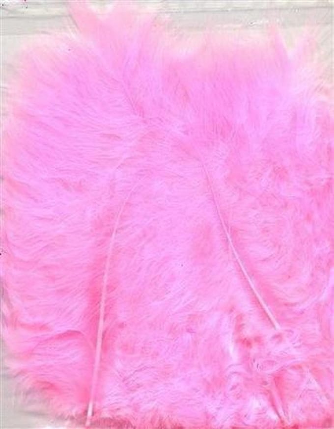 Marabou veren roze 15 Stuks