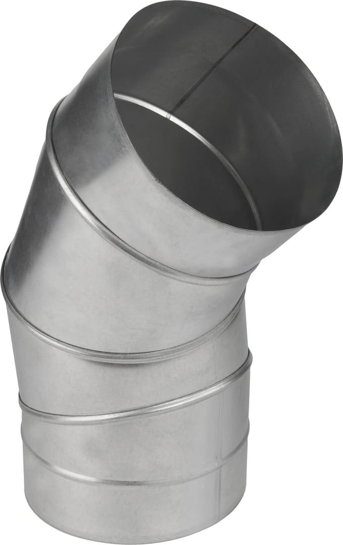 Gegalvaniseerde Bocht 90° Ø120mm 0,5mm.