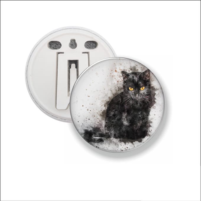 Button Met Clip -Kat