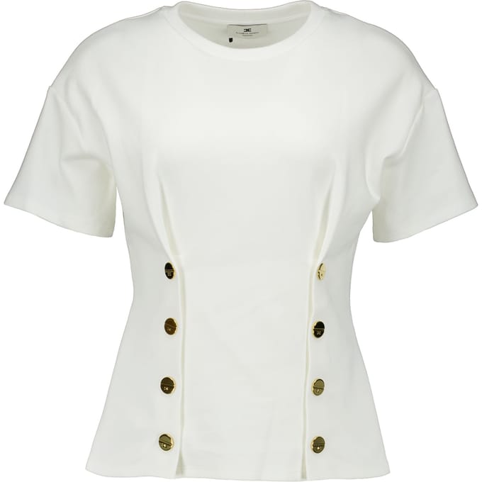 Elisabetta Franchi Women's T-shirt T-shirts Ecru Ma00461e2