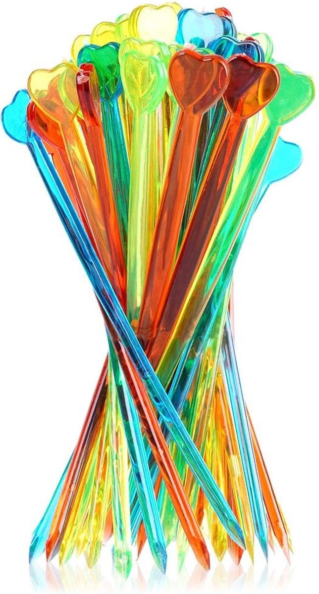 Orion Cocktailprikker 8 cm - 50 Stuks - Veelkleurig