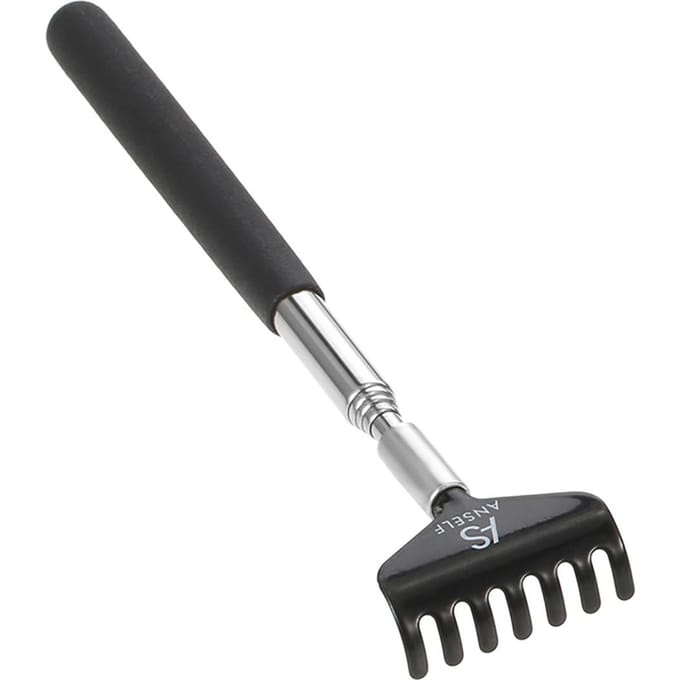 Anself Telescopische Rugkrabber Massager Metaal Compact Uitschuifbaar 5 Sectie 20-68cm Blauw zwart