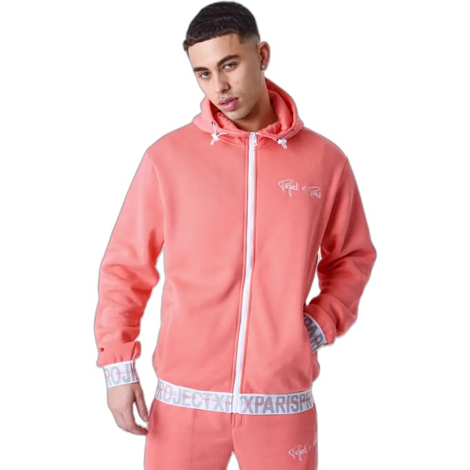 Hooded trainingspak met ritssluiting en elastische band met logo Project X Paris