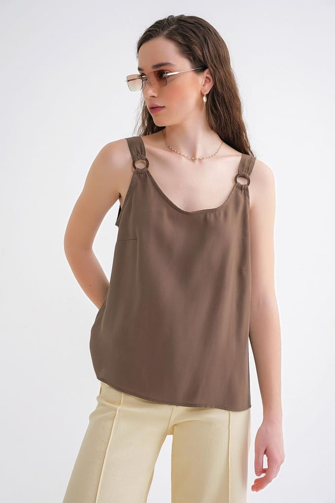 Mouwloze Relaxed Fit Geweven Blouse