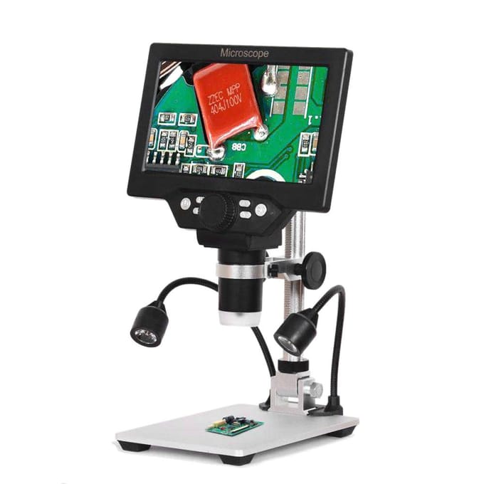 G1200 Digitale Microscoop 7 Inch Groot Kleurenscherm Grote Basis LCD-Display 12MP 1-1200X Continu EU Plug& No battery