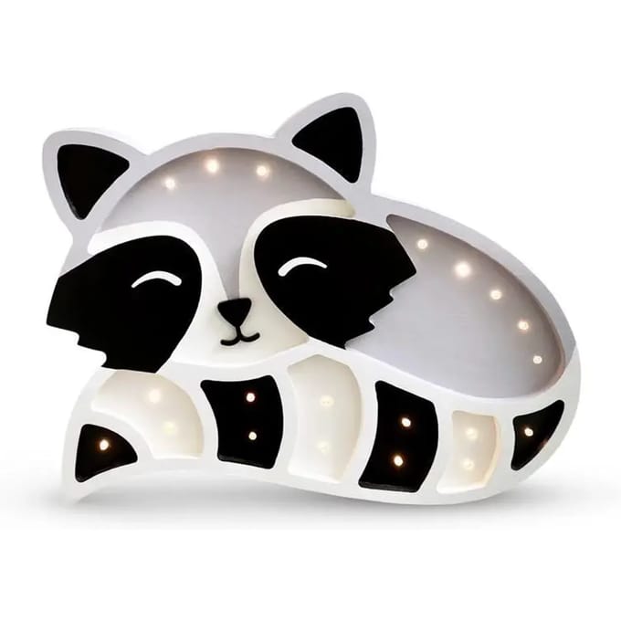 Handgemaakte lamp Peekaboo Raccoon