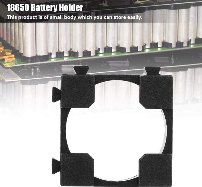 Batterijbeugel Set - Batterijhouder Standaard - DIY Projecten - Cilindrische Standaard - 100 stuks - Zwart