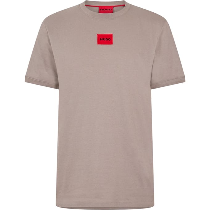Hugo Diragolino T-shirt voor heren met logo op de borst (Bruin)
