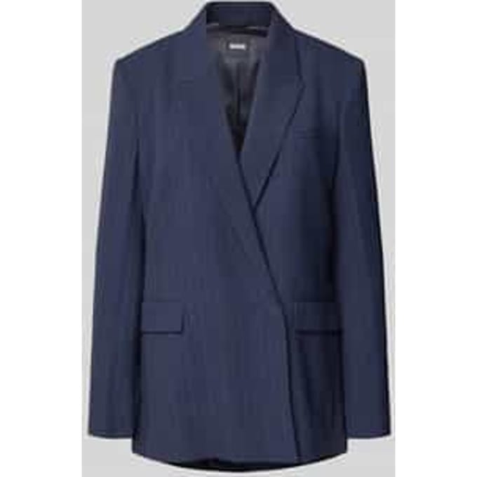 Relaxed fit lange blazer met krijtstrepen