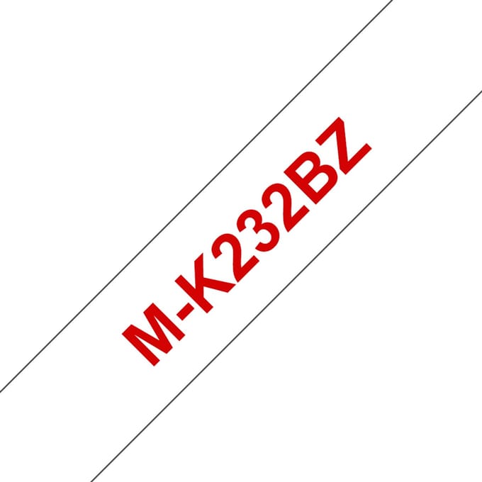 MK-232BZ - 12mm - red on white for PT-55PT/PT-65/-75/-80 / BB4