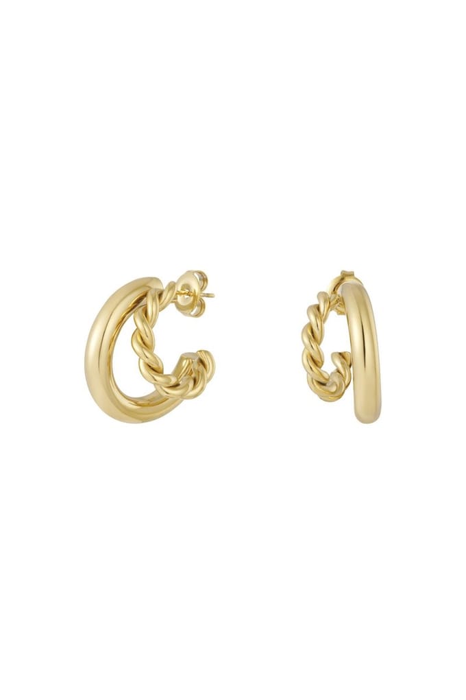 Double Trouble oorbellen Goud
