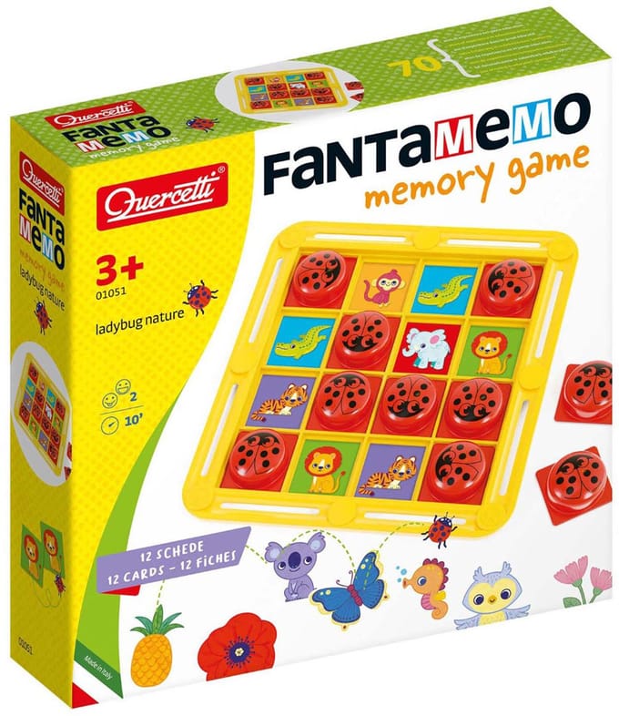 Quercetti educatief spel Fantamemo lieveheersbeestje mozaïek.