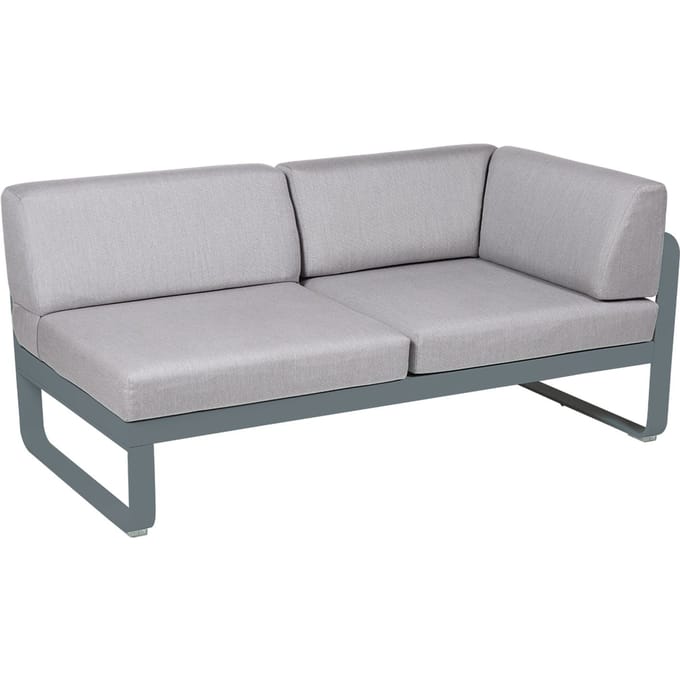 Fermob BELLEVIE hoekmodule rechts - 26 stormgrijs mat - 79 Flanelgrijs