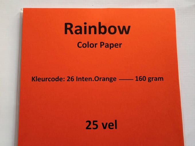 Rainbow kl-26 intense oranje 25 vel 160 gram papier